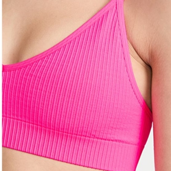 Nwt Good American brown seamless ribbed knit bra w/ adjustable straps size 1/2 - Picture 7 of 16